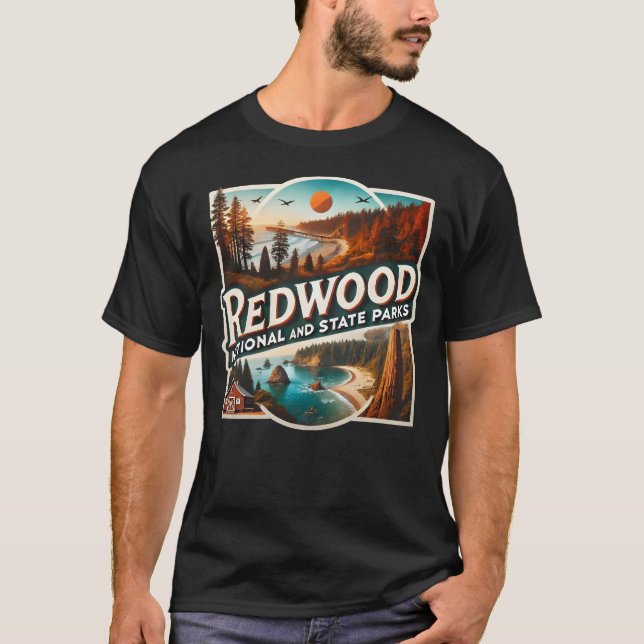 Camiseta Parques nacionales y estatales de secuoya (Anverso)