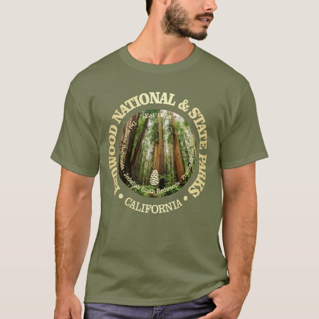 Camiseta Parques nacionales y estatales de secuoya (NP2) (Anverso)