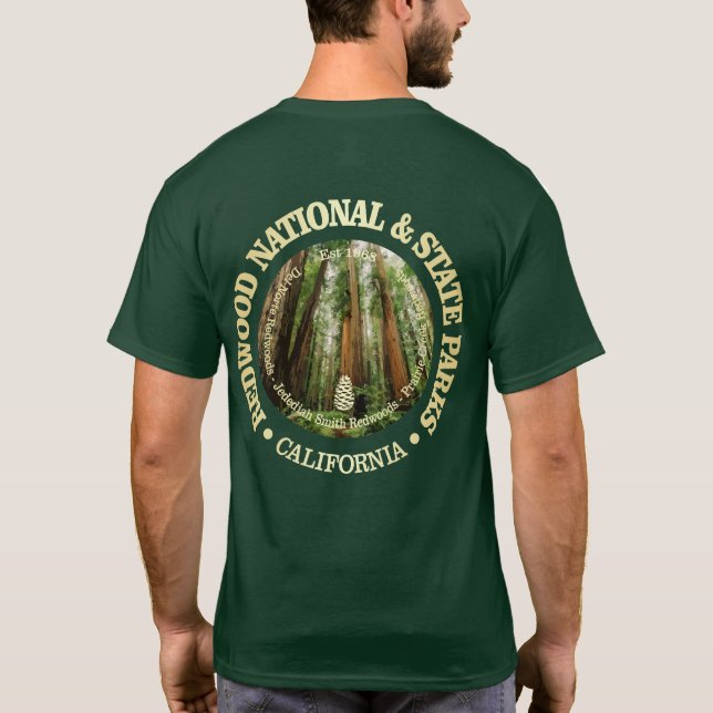 Camiseta Parques nacionales y estatales de secuoya (NP2) (Reverso)