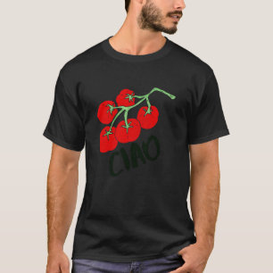 Camiseta Parra de Tomate Ciao Italia Estético Divertido Com