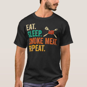 Camiseta Parrilla de carne de humo barbacoa