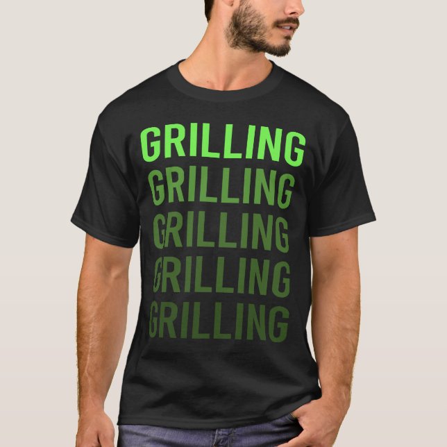 Camiseta Parrilla de degradado blanco (Anverso)