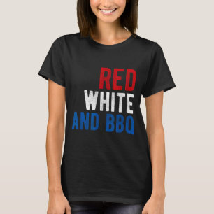 Camiseta parrilla del 4 de julio cookout rojo blanco y bbq