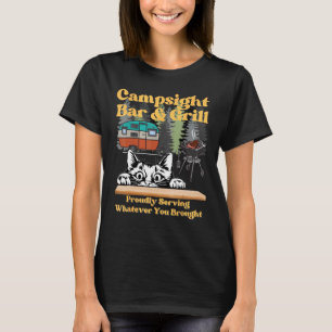 Camiseta Parrilla del campamento de gatos divertida familia