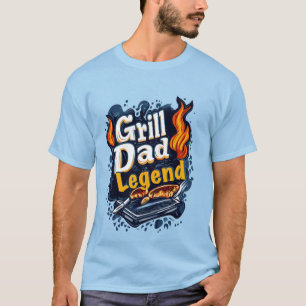 Camiseta Parrilla genial Leyenda del padre arte con palabra