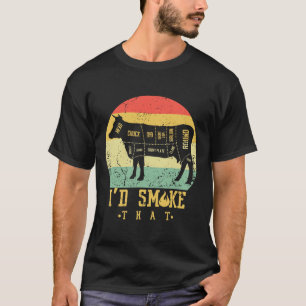 Camiseta Parrilla Retro Vintage Fumaría Eso - Barbacoa