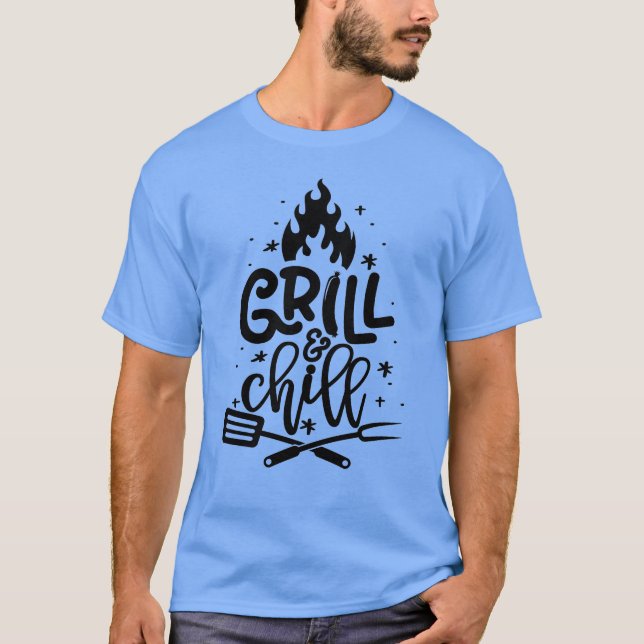 Camiseta Parrilla Y Relajación (Anverso)