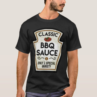 Camiseta Parrillada BBQ Sauce Etiqueta de botella Halloween