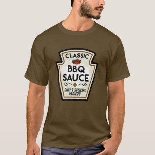 Camiseta Parrillada BBQ Sauce Etiqueta de botella Halloween