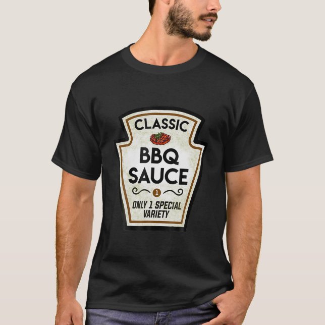 Camiseta Parrillada BBQ Sauce Etiqueta de botella Halloween (Anverso)