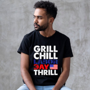 Camiseta Parrillada de América Usa Día del Trabajo Fiesta d