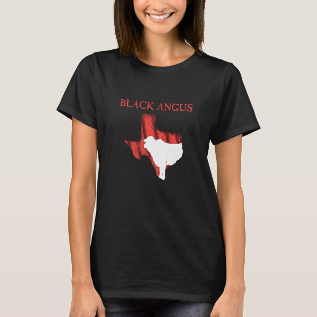 Camiseta Parrillada de Angus Negro Texas para criadores de  (Anverso)