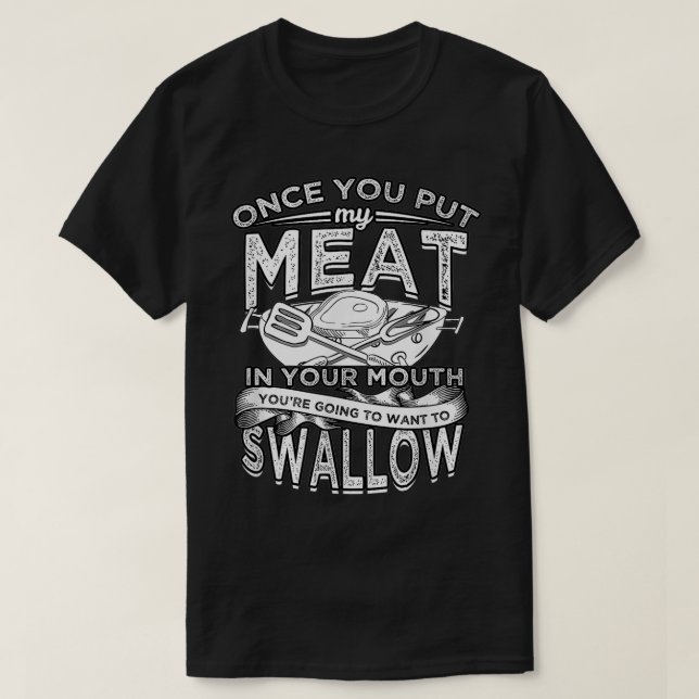 Camiseta Parrillada de fumadores Carne de barbacoa Hombres  (Diseño del anverso)