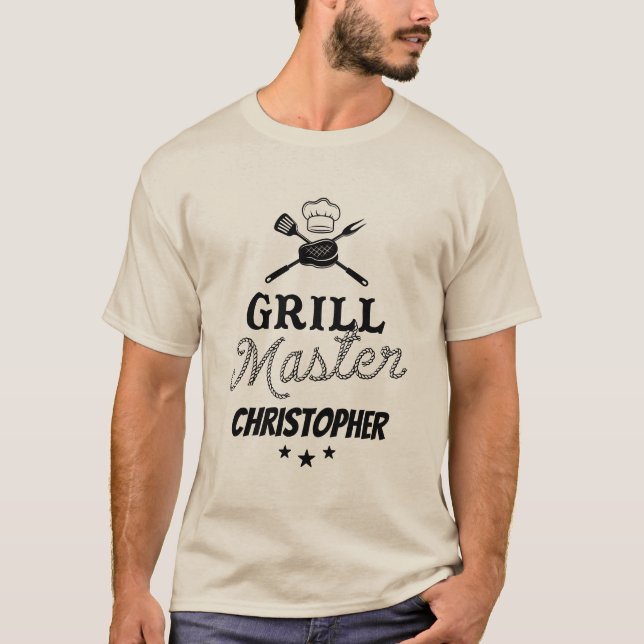 Camiseta Parrillada del Día del Padre Personalizado (Anverso)