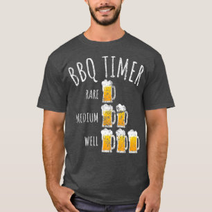 Camiseta Parrillada divertida de cerveza Vintage BBQ Timer 