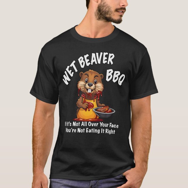 Camiseta Parrillada Wet Beaver Divertida (Anverso)