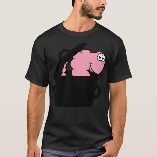 Camiseta parrilladas de gusano de olla cocina cocinero coci (Anverso)