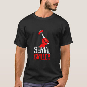 Camiseta Parrillero Serial, Humoristico Ahumador de Parrill