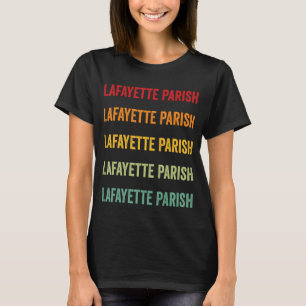 Camiseta Parroquia de Lafayette Condado de Louisiana Rainbo