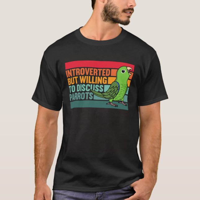 Camiseta Parroquia verde de loros, pero introvertida (Anverso)