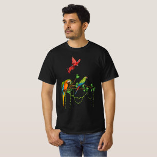 Camiseta Parroquias coloridas en una rama - Illus de pájaro