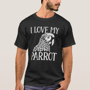 Camiseta Parroquias de paracaídas me encanta mi pájaro loro