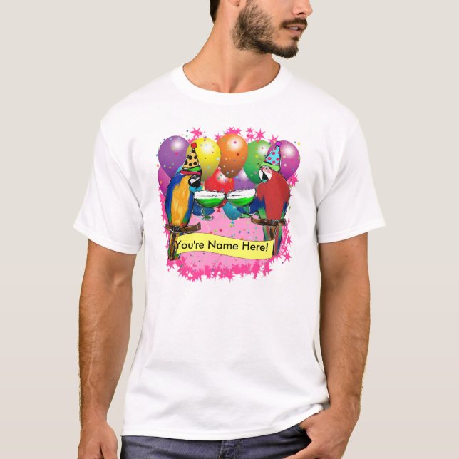 CAMISETA PARROS DE CUMPLEAÑOS (Anverso)