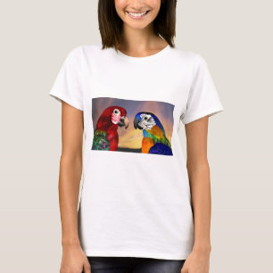 CAMISETA PARROS HIPEROS/ARA ROJA Y AZUL