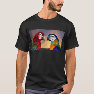 CAMISETA PARROS HIPEROS/ARA ROJA Y AZUL