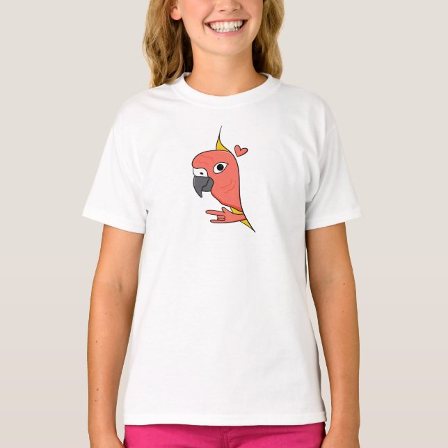 Camiseta Parrot ASL I Love You - Diseño de Cultura Sorda (Anverso)