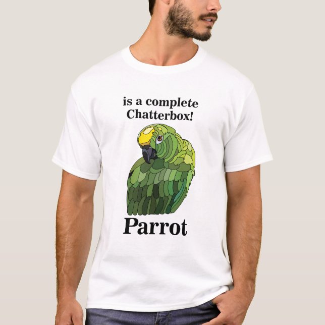 Camiseta Parrot Bird Chatterbox Funny (Anverso)