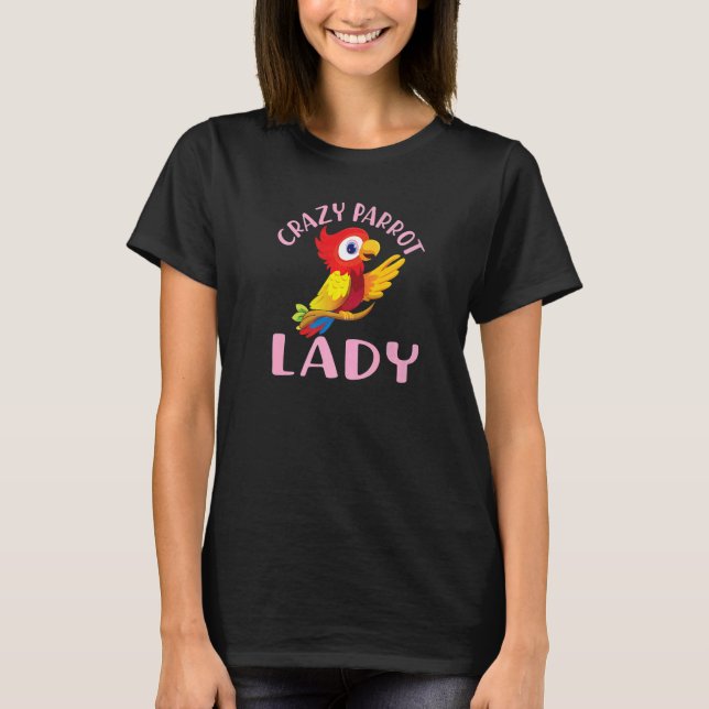 Camiseta parrot bird  quote crazy parrot lady (Anverso)