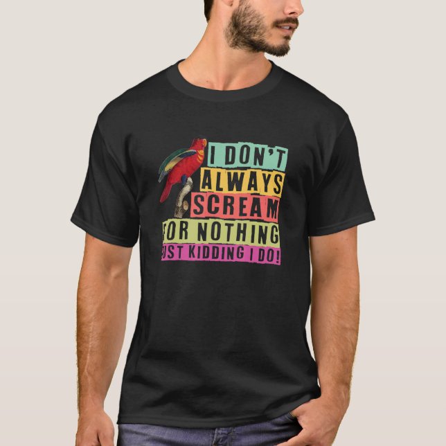 Camiseta parrot bird  quote dad mom 3 (Anverso)