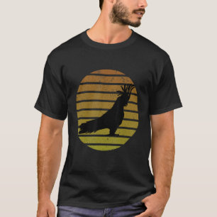 Camiseta Parrot Bird Vintage Molestias Estilo Retro Silhoue