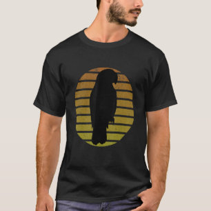 Camiseta Parrot Bird Vintage Molestias Estilo Retro Silhoue