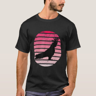 Camiseta Parrot Bird Vintage Molestias Estilo Retro Silhoue