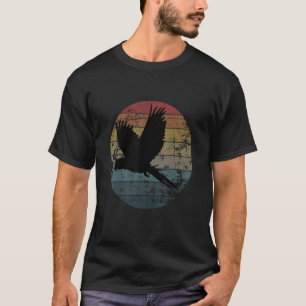 Camiseta Parrot Bird Vintage Molestias Estilo Retro Silhoue