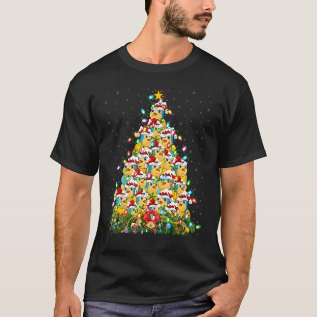 Camiseta Parrot Bird Xmas Ilumina Santa Parrot Navidades Tr (Anverso)