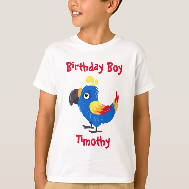 Camiseta Parrot Birthday Boy (Anverso)