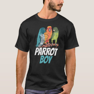 Camiseta Parrot Boy Cute Animal Mascota Parrots