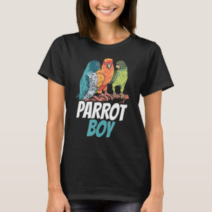 Camiseta Parrot Boy Cute Animal Mascota Parrots