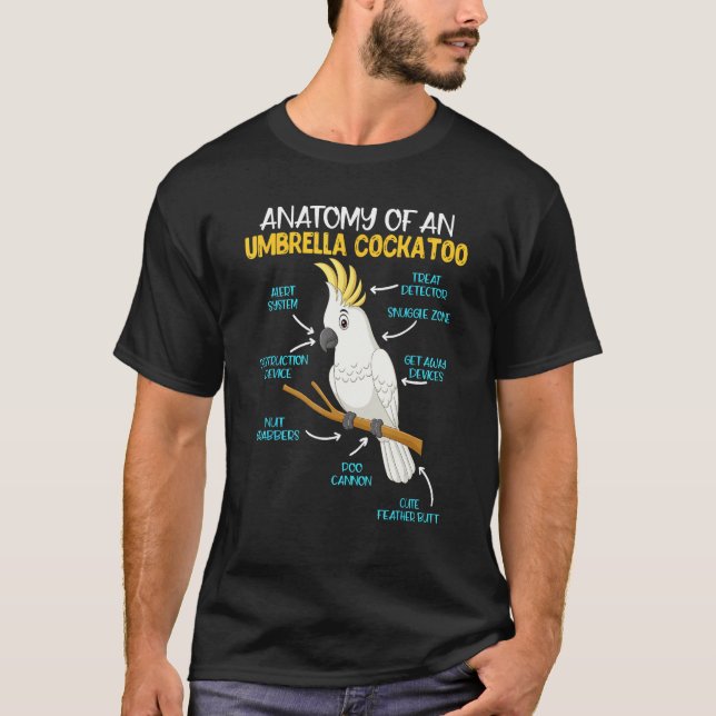 Camiseta Parrot Cockatoo Anatomy of an Umbrella Cockatoo Co (Anverso)