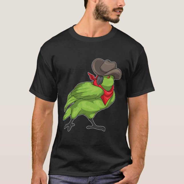 Camiseta Parrot Cowboy Cowboy gorra (Anverso)