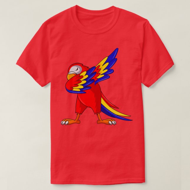 Camiseta Parrot Dabbing Parakeet Tiel Quarrion Cockatoo Cag (Diseño del anverso)