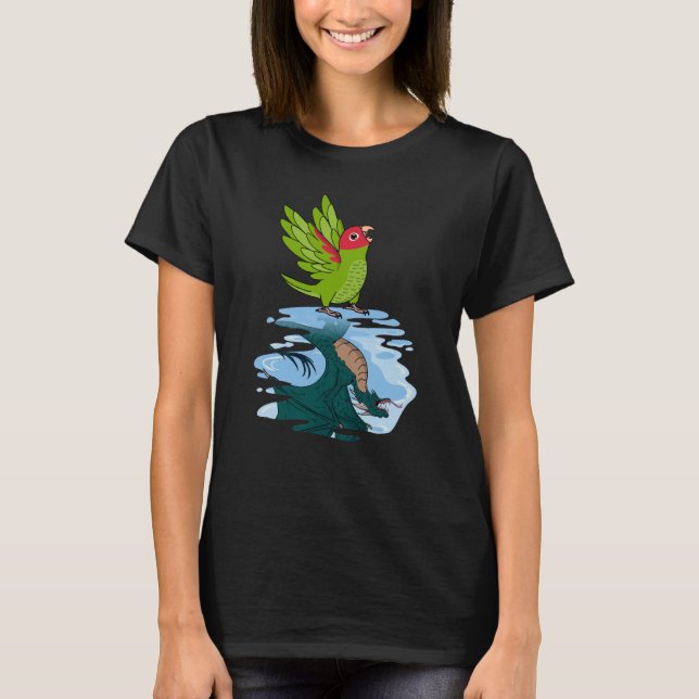 Camiseta Parrot & Dragon Reflection I Cherry headed Conure (Anverso)