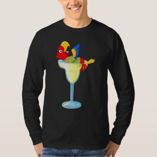Camiseta Parrot Margarita Vacaciones Tropicales de Vidrio B