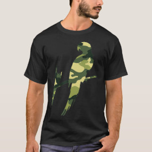 Camiseta Parrot militar Camo Hombres Imprimir Parrakeet Vet