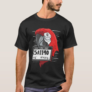 Camiseta Parrot Mugshot Exótico Ornitólogo Parrot