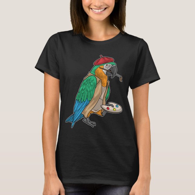 Camiseta Parrot Painter Paintbrush Painting (Anverso)
