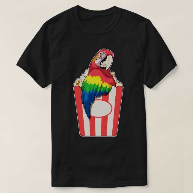 Camiseta Parrot Popcorn (Diseño del anverso)